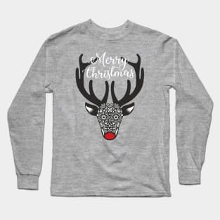 Rudolph the Dia De Los Muertos Reindeer Long Sleeve T-Shirt